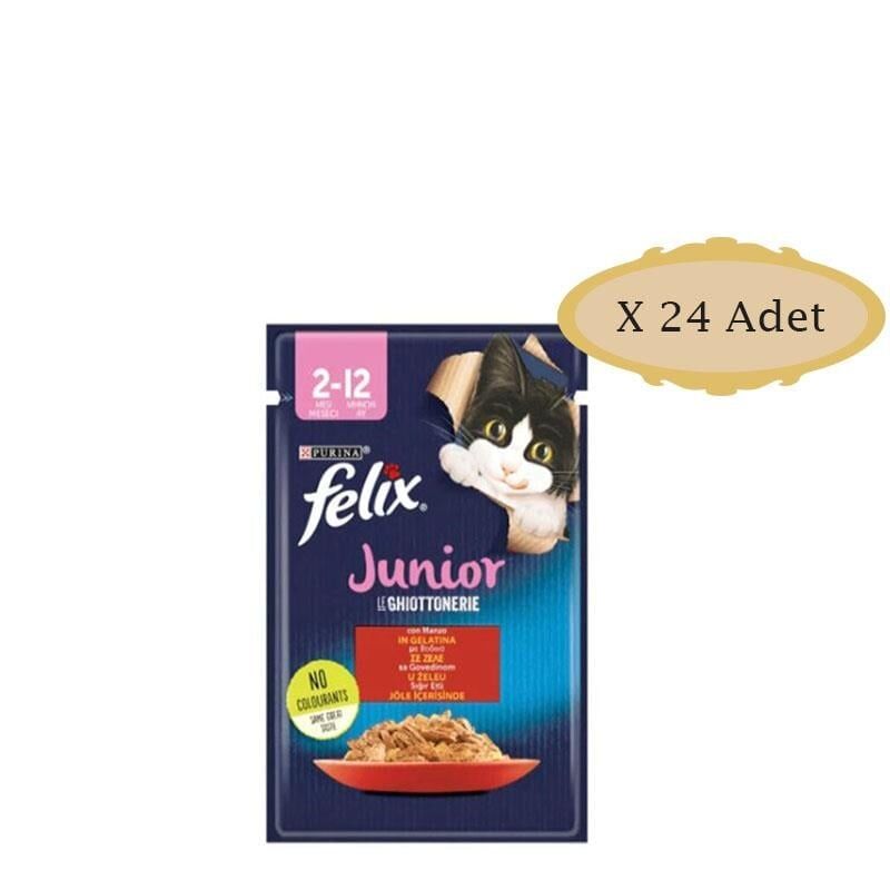 Felix Pouch jelly Sığır Etli Yavru Kedi 85Gr X 24