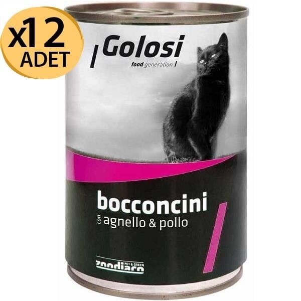 Golosi Kuzu&Tavuklu Kedi Konservesi 400 Gr X 12 Adet