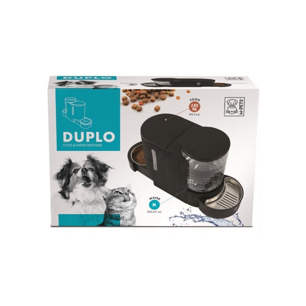 M-Pets Duplo Mama Ve Su Kabı Hazneli Black 6l/2,65kg