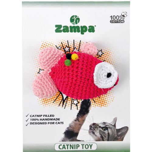Zampa Zilli Örgü Balık Kedi Oyuncağı