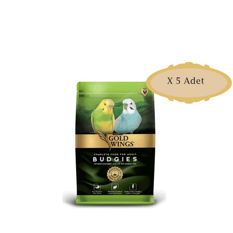 Gold Wings Premium Muhabbet Yemi 1 Kg x 5 Adet