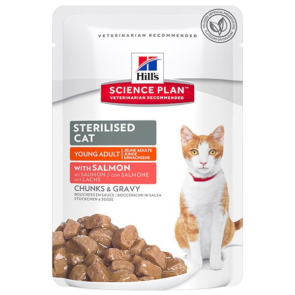Hills Sterilised Kısırlaştırılmış Kedi Somonlu Konserve 85gr