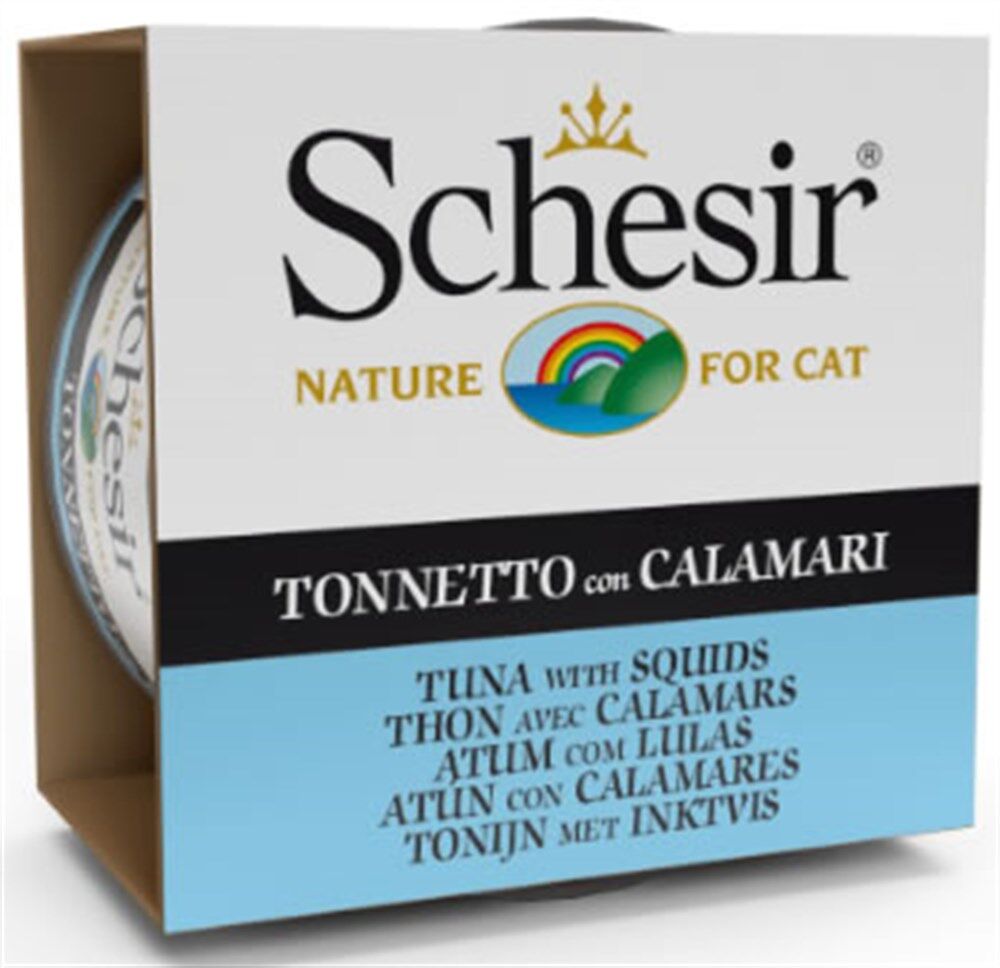 Schesir Ton Balık ve Kalamarlı Yetişkin Kedi Konservesi 85 gr