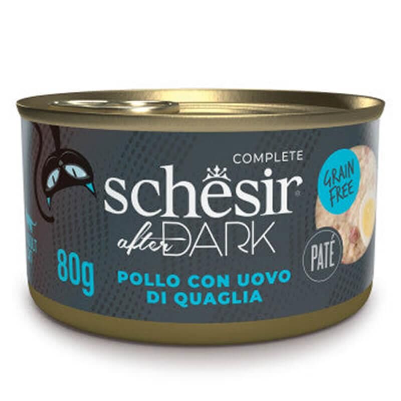 Schesir After Dark Pate Tavuklu ve Bıldırcın Yumurtalı Kedi Konservesi 80gr