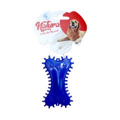 Natura Plastik Pati Desen Dikenli Kemik Köpek Oyuncak 11 Cm