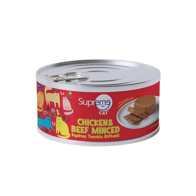 Supreme W Cat Kıyılmış Tavuklu & Biftekli  85gr