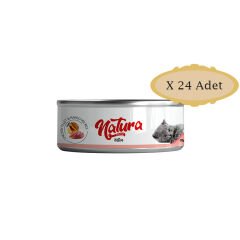 Natura Tavuk Fileto&Mango, Jöle Pirinçli Yavru Kedi Konservesi 70 Gr X 24 Adet