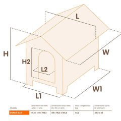 Ferplast Domus Maxi Köpek Kulübesi 111,5 x 132 x 103,5 cm