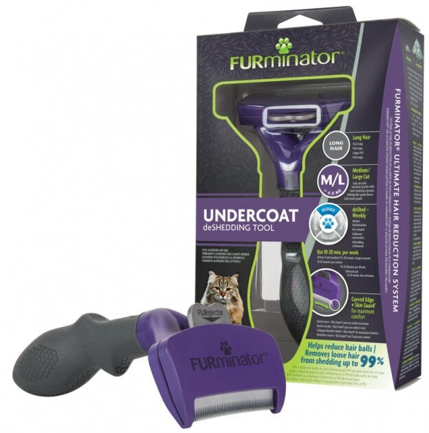 Furminator Longhair Cat Uzun Tüylü Kediler İçin Tarak Large