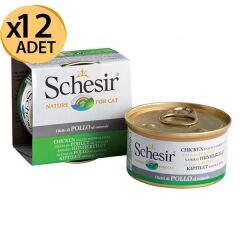 Schesir Doğal Tavuk Etli Kedi Konservesi 85 Gr X 12 Adet